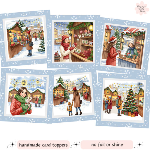 Christmas market card - 6,