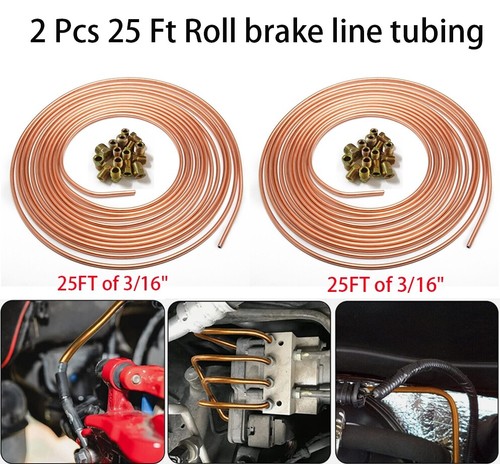 Copper iron brake line - brake,