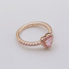 Ring Rose Gold Pandora ALE Sparkle Pink & Sparkle Pink Heart