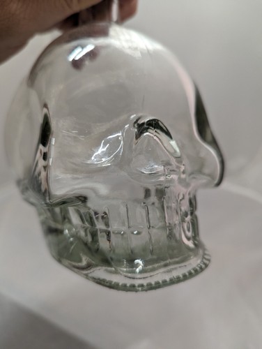 Glass skull decanter - glass,