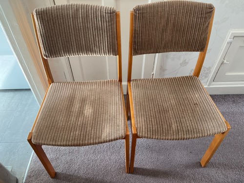 Pair dining chairs light - pair, of