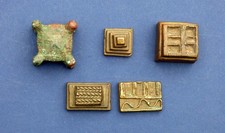 Five Ashanti brass Gold