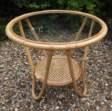 Vintage rattan side table - ​vintage,