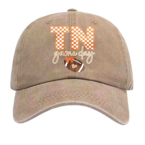 Game day checkered football - day,