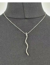 NEXT 925 sterling silver necklace with swirl droplet pendant 3g