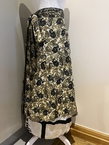 Long multi silk skirt maxi - multi,