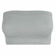 LADIES PLAIN BOOB BRA CROP TUBE ELASTIC STRETCH STRAPLESS BANDEAU BRA CROP TOP