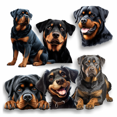 Rottweiler dog vinyl stickers - dog,