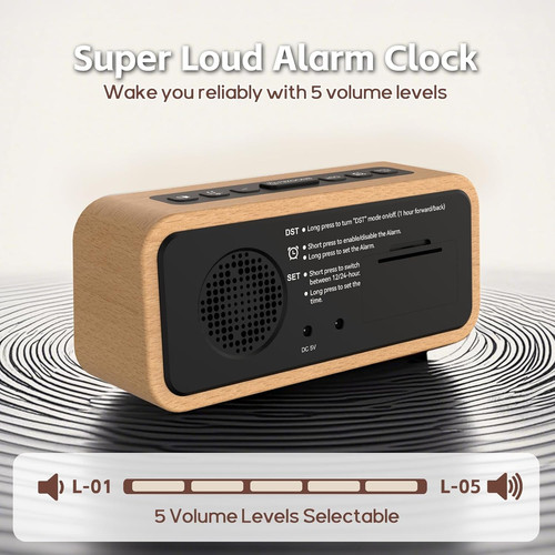 Wooden loud alarm - wooden, with