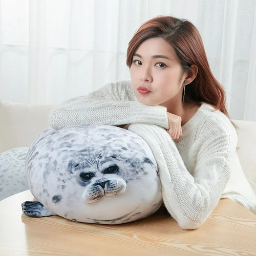 Angry blob seal - angry, pillow