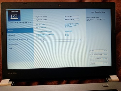 Working toshiba tecra - working,