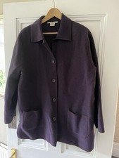 Lucia Purple/wine 16 Ladies Boiled Wool Jacket Used  Gd Condition.buttoned