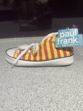 Paul Frank Yellow Pink Baseball Boot Sneaker laces Trainer High Top Pencil Case