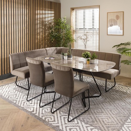 Modern corner bench dining set - corner,
