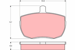 Trw gdb341 front brake - trw, set