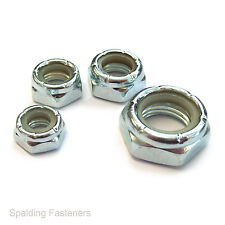 UNF Zinc Plated Steel Nyloc Half Nut 1/4" 5/16" 3/8" 1/2" 5/8" 3/4" Locking Nuts