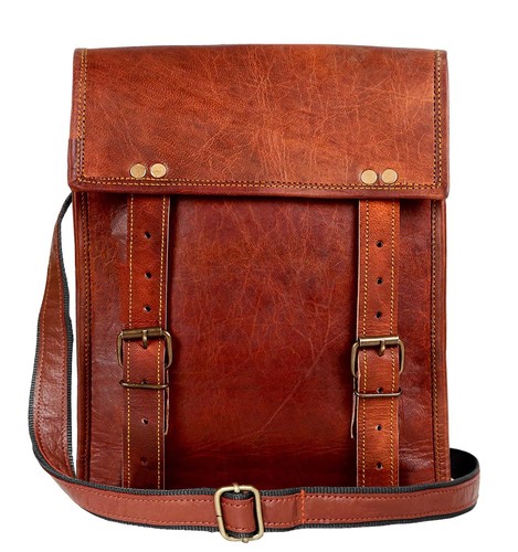 Leather satchel ipad tablet - ipad,