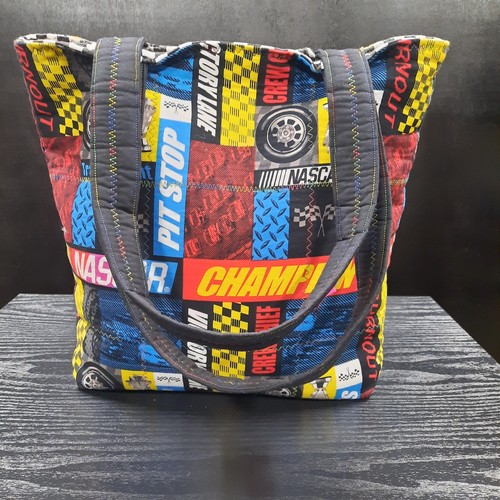 Nascar quilted patchwork tote - quilted,