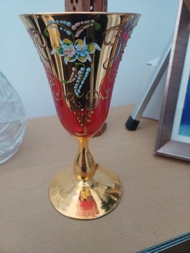Vintage red murano wine - red,