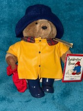 Eden Toys Paddington Rainy Days with Tags Blue  Boots Yellow Coat