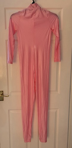 Pink shiny bodystocking long - shiny,