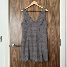 Topshop Grey Check Plaid V