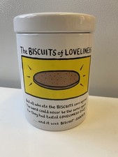 Edward Monkton THE BISCUITS OF LOVELINESS ceramic biscuit jar with lid