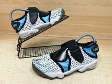 Nike Air Rift Premium White & Blue Split Toe Summer Trainers Shoes Size UK 5.5
