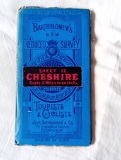 Sheet 12 Cheshire Bartholomews Map