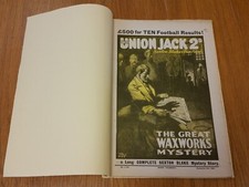 UNION JACK THE GREAT WAXWORKS MYSTERY #1143 5TH SEPTEMBER 1925 BRITISH WEEKLY UK