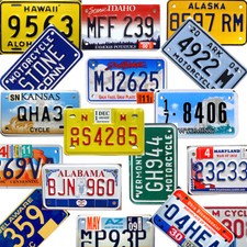 USA Motorcycle License Plates