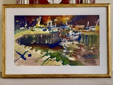 Catharine Davison RSW - Original Watercolour - Kilkeel Harbour NI