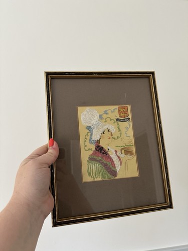 Vintage framed french art - vintage,