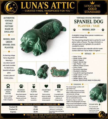 Vintage sylvac 2029 green - vintage,