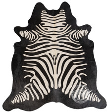 Real Cowhide Rug Zebra Printed