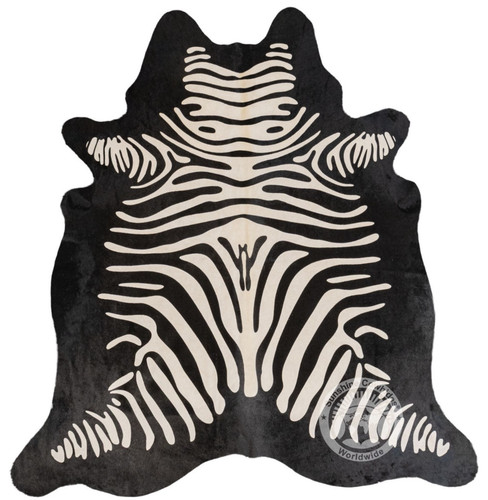 Real cowhide rug zebra - real, printed