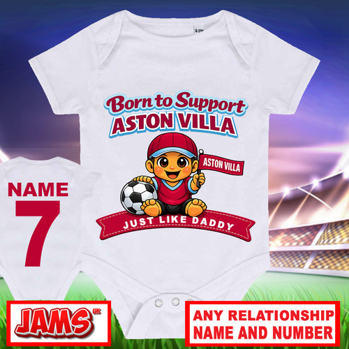 Personalised aston villa baby - personalised,