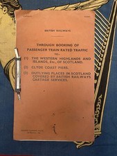 British Railways, 1961 Passenger Train Booking, Highlands, Scotland, Clyde Coast