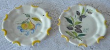 Vintage Majolica Maiolica Plates Floral x2
