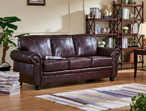 Burgundy traditional leather - burgundy, 3