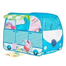 Peppa Pig Pop up Van Play Tent Collapsible Blue Wendy House Kids Playtime Age 2+