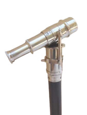  39 inch Wooden Walking Stick with Fitted Solid Nickle Telescope Handle ~  