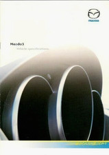 Mazda 3 Specifications 2004-2005 UK Market Brochure S, TS, TS2 & Sport 4-dr 5-dr