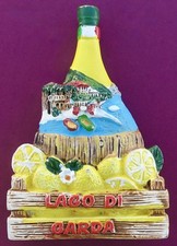 Souvenir Fridge Magnet Lake Garda Limoncello And Crate Of Lemons Italy
