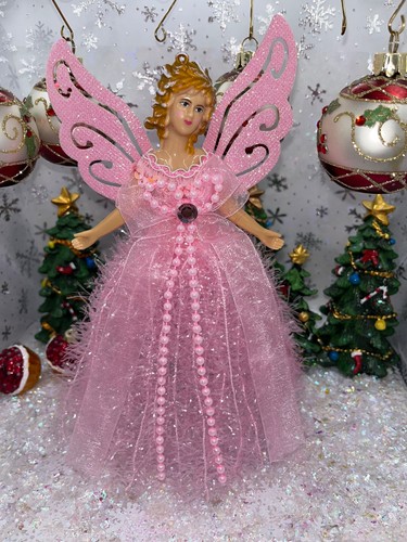 Pink tinsel angel fairy - pink, angel/fairy