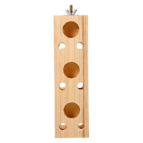 Wooden parrot foraging toy and - foraging,