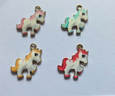 10 x Unicorn Enamel Charms