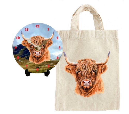 Highland cow clock diy - clock,