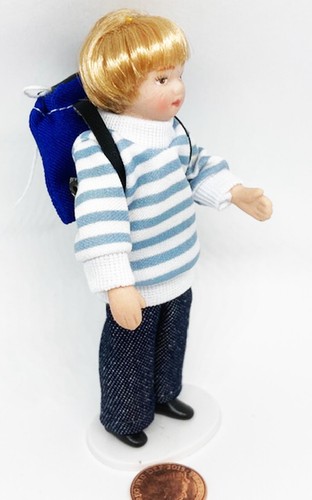Dolls house dressed modern boy - dolls,