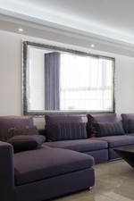 Extra Large Silver Vintage Design Wall Mirror 201cm x 140cm 6ft7 x 4ft7